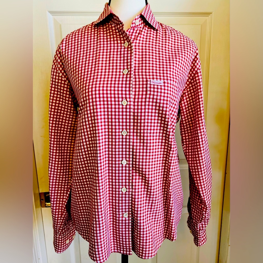 Facconable Gingham Dress Shirt Size S.